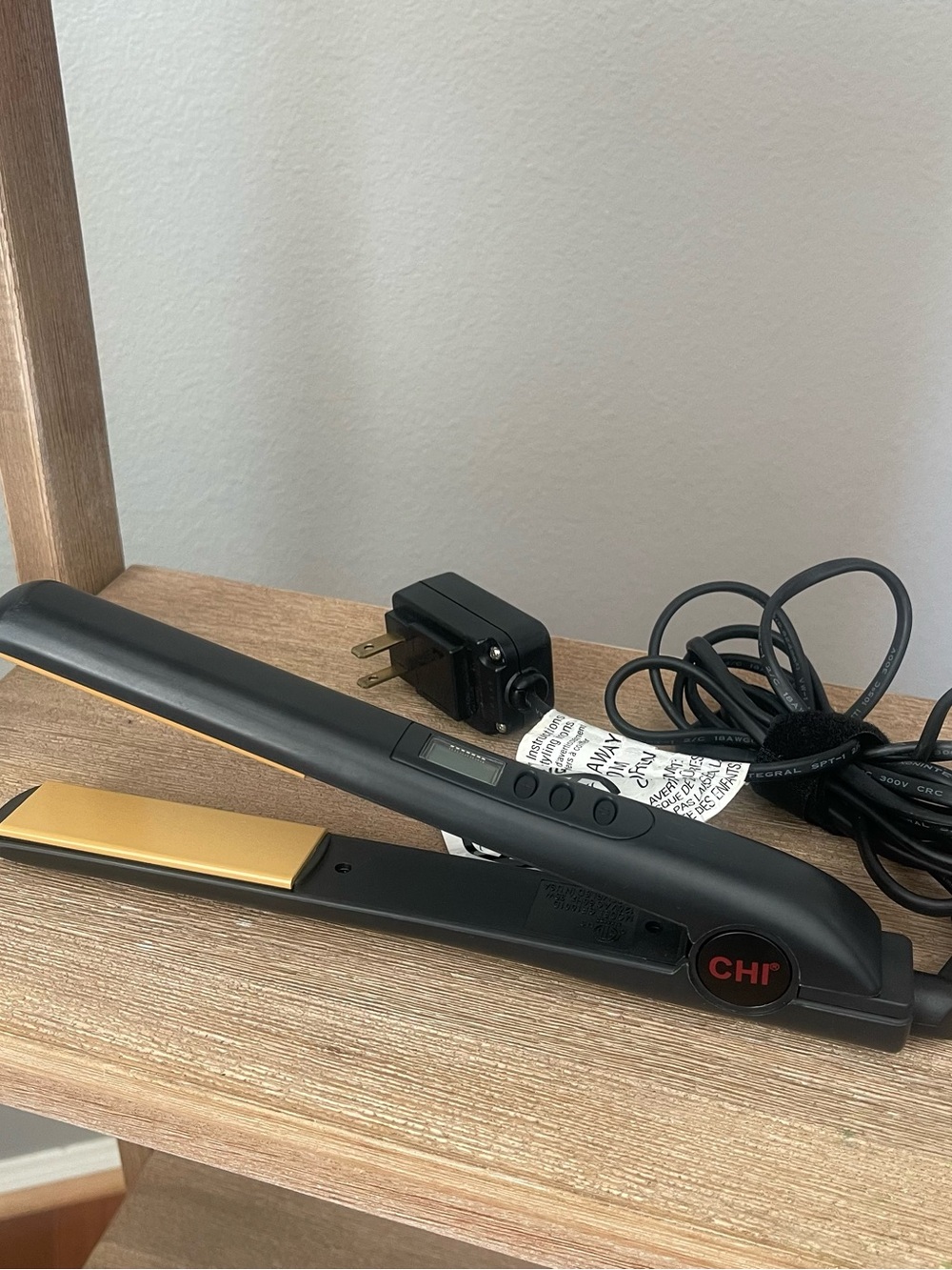 CHI Digital Ceramic Flat Iron Hair Straightener Black Farouk System Tested USA